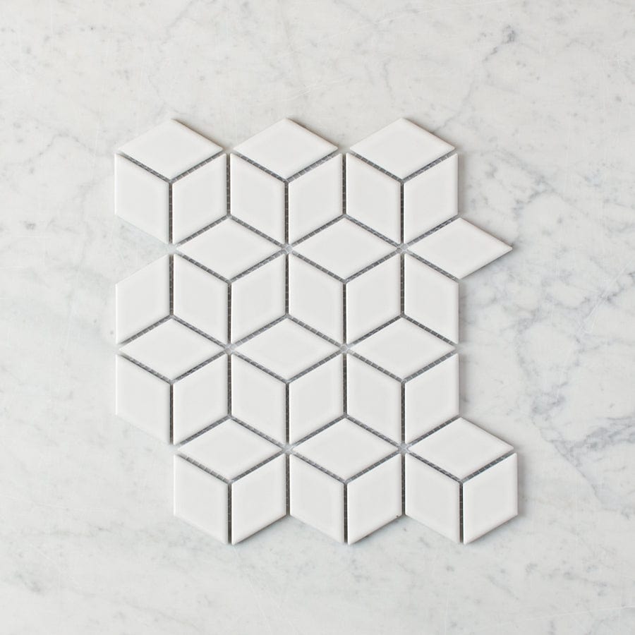 Pacific Greenwood TILE Oakley Cube White Gloss Mosaic Tile