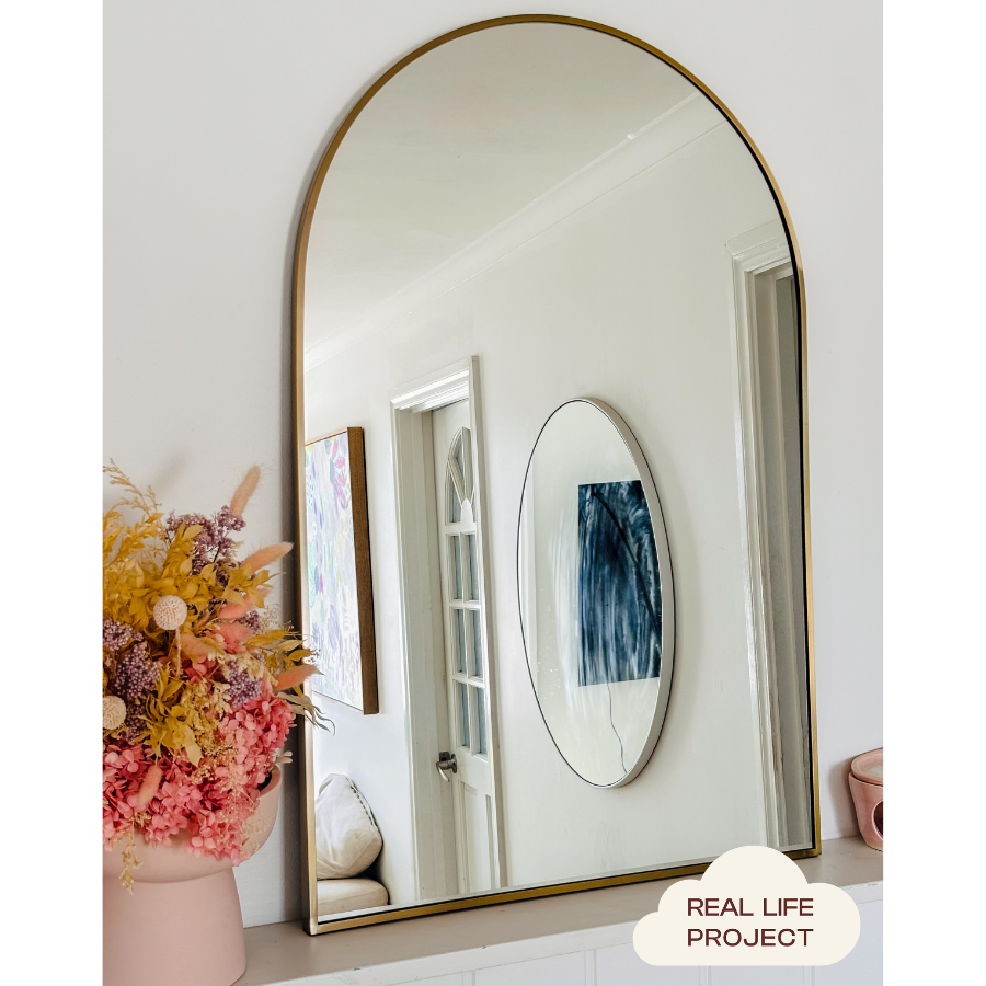 Arch Mirror Brushed Brass