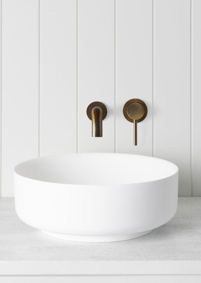 TileCloud BATHWARE Above Counter Round Basin Matte White