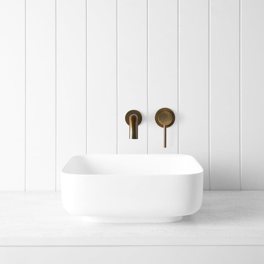 TileCloud BATHWARE Above Counter Square Basin Matte White