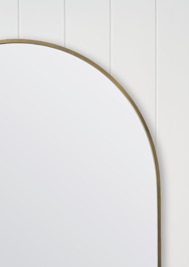 TileCloud BATHWARE Arch Mirror Antique Brass