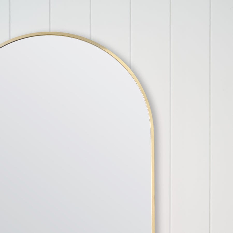 TileCloud BATHWARE Oval Mirror Brushed Brass