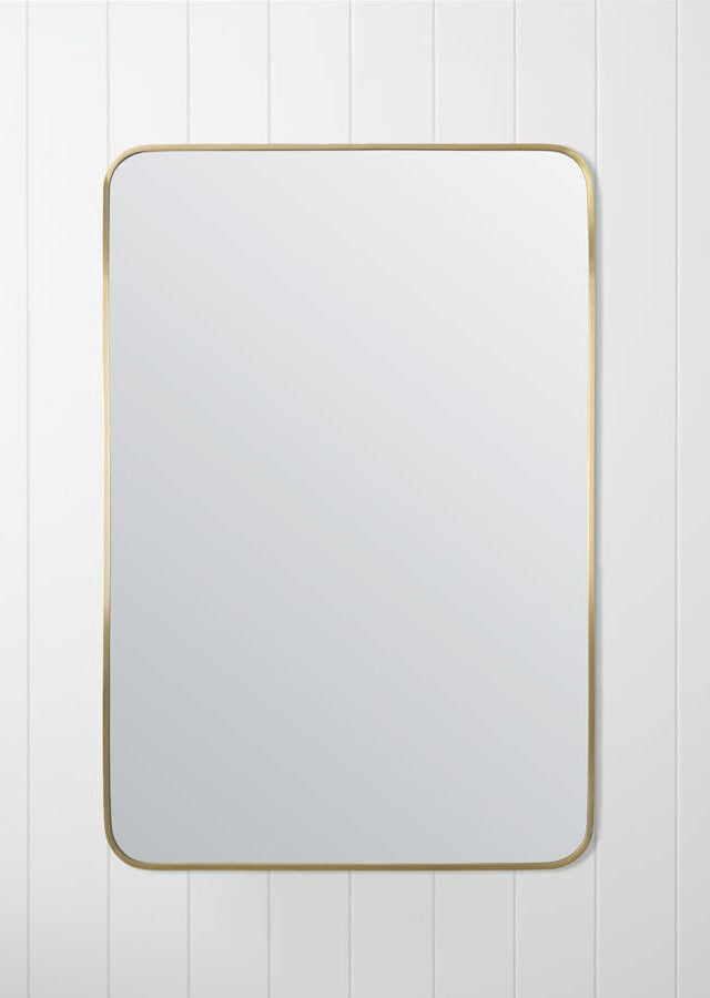 TileCloud BATHWARE Rectangular Mirror Brushed Brass