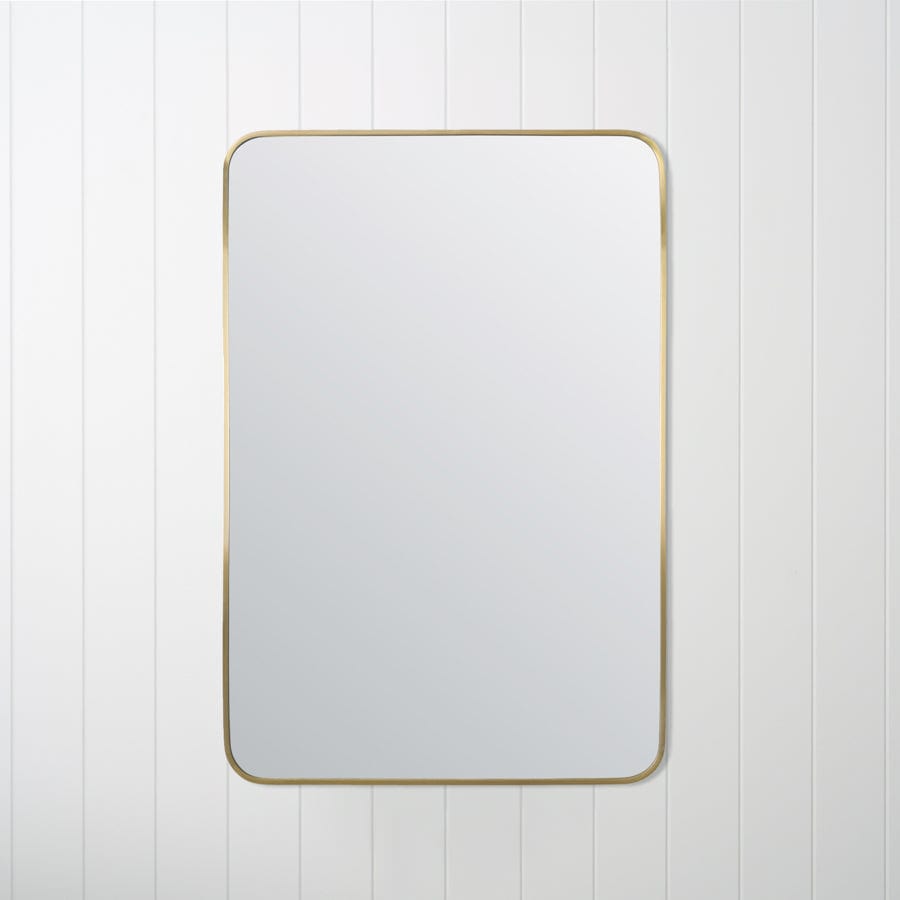 TileCloud BATHWARE Rectangular Mirror Brushed Brass