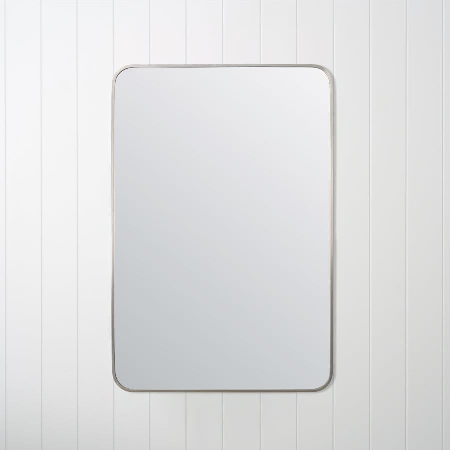 TileCloud BATHWARE Rectangular Mirror Warm Brushed Nickel