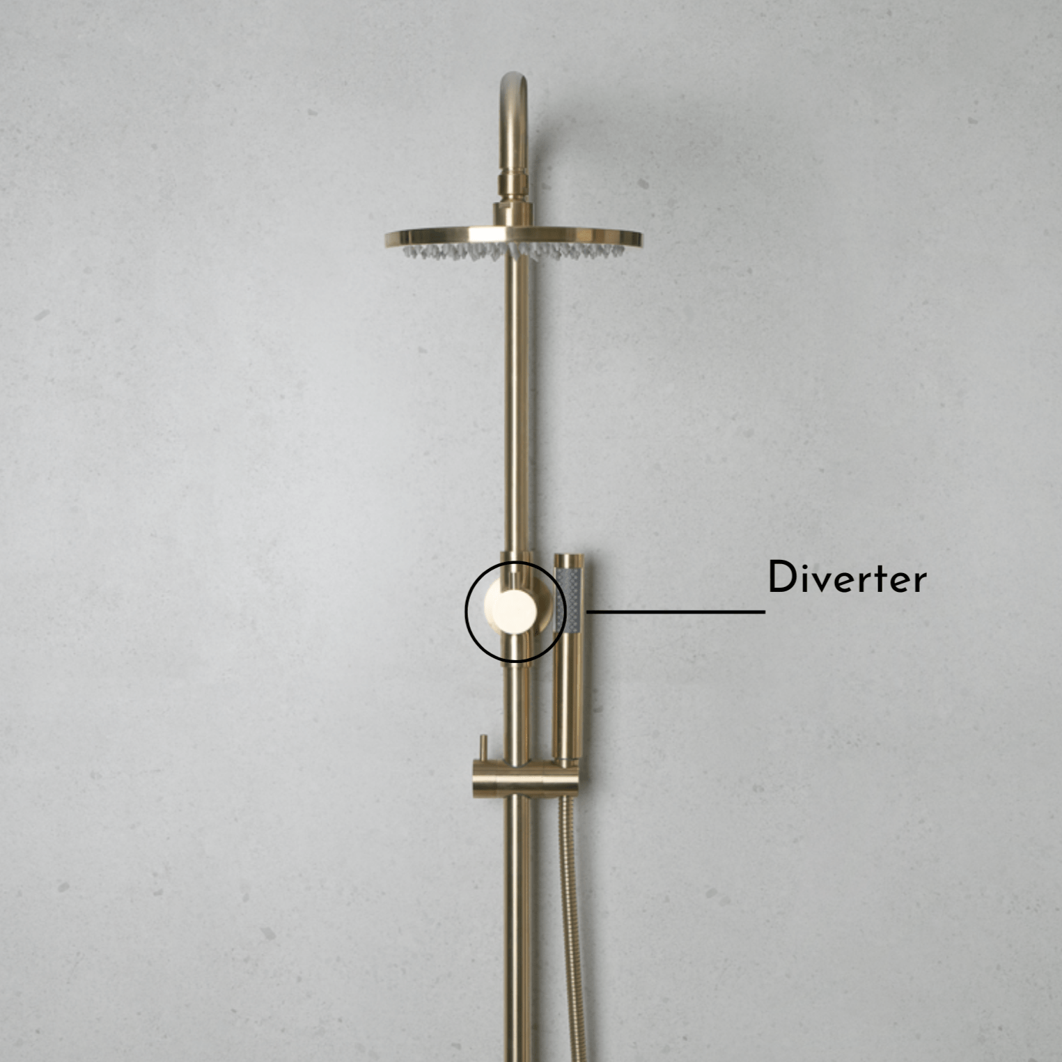 Yabby TAPWARE Combination Shower Brushed Brass