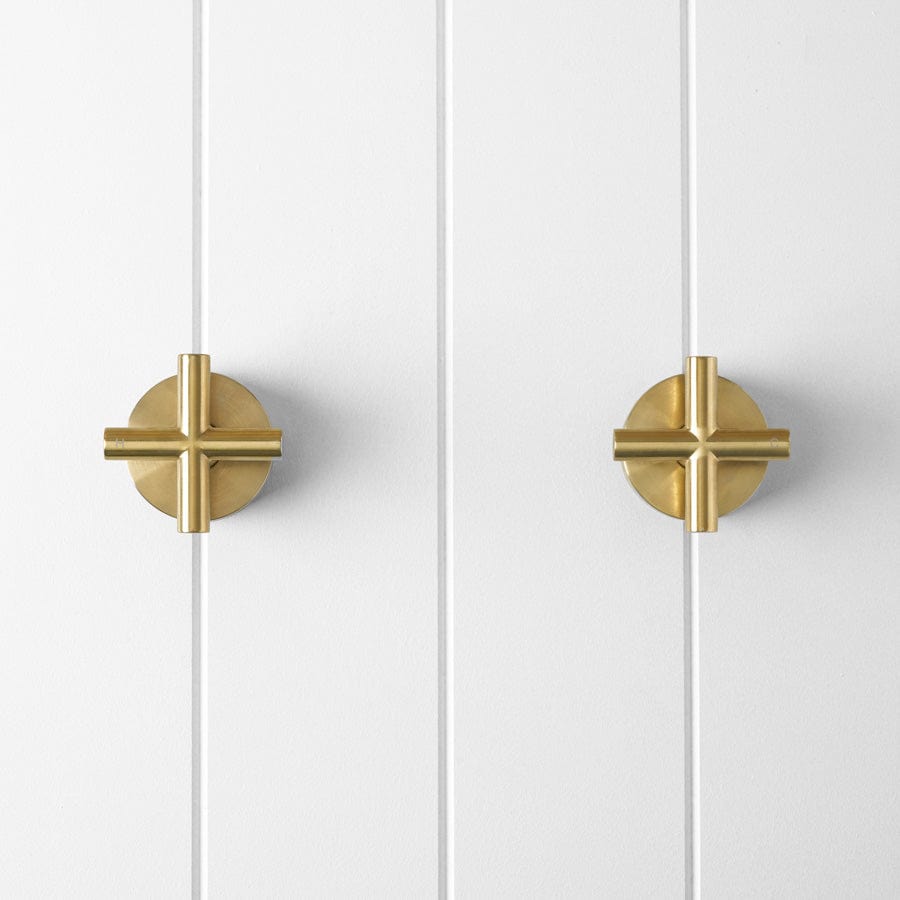 Yabby TAPWARE Cross Taps Brushed Brass