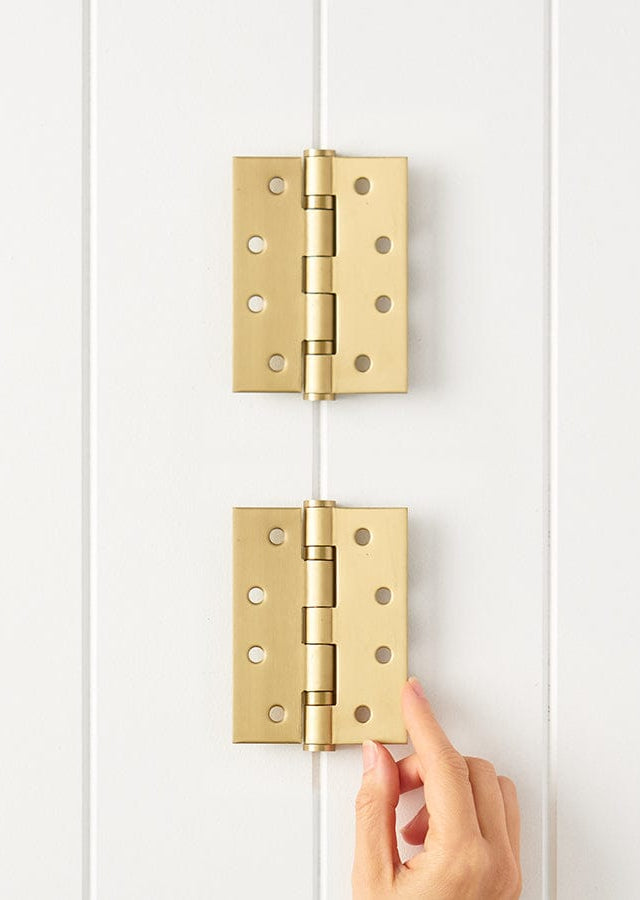 TileCloud TAPWARE Door Butt Hinge Pair Brushed Brass