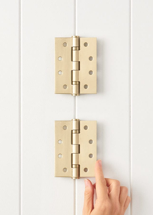 TileCloud TAPWARE Door Butt Hinge Pair Warm Brushed Nickel