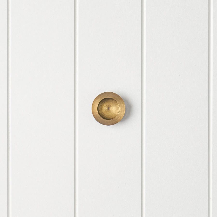 TileCloud TAPWARE Flush Pull Round Antique Brass