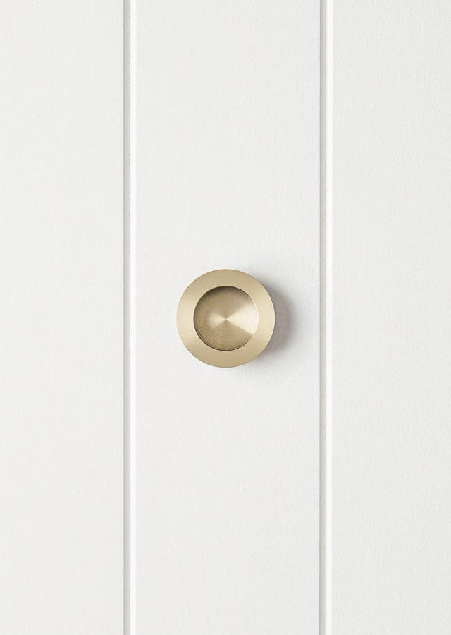 TileCloud TAPWARE Flush Pull Round Warm Brushed Nickel