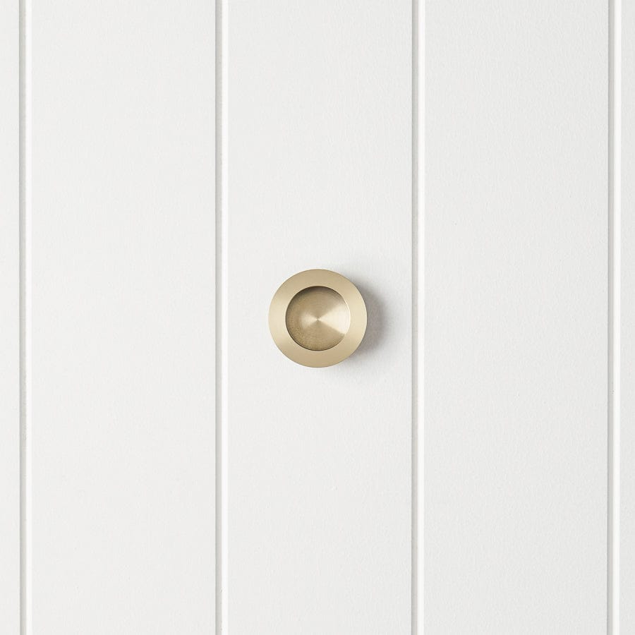 TileCloud TAPWARE Flush Pull Round Warm Brushed Nickel