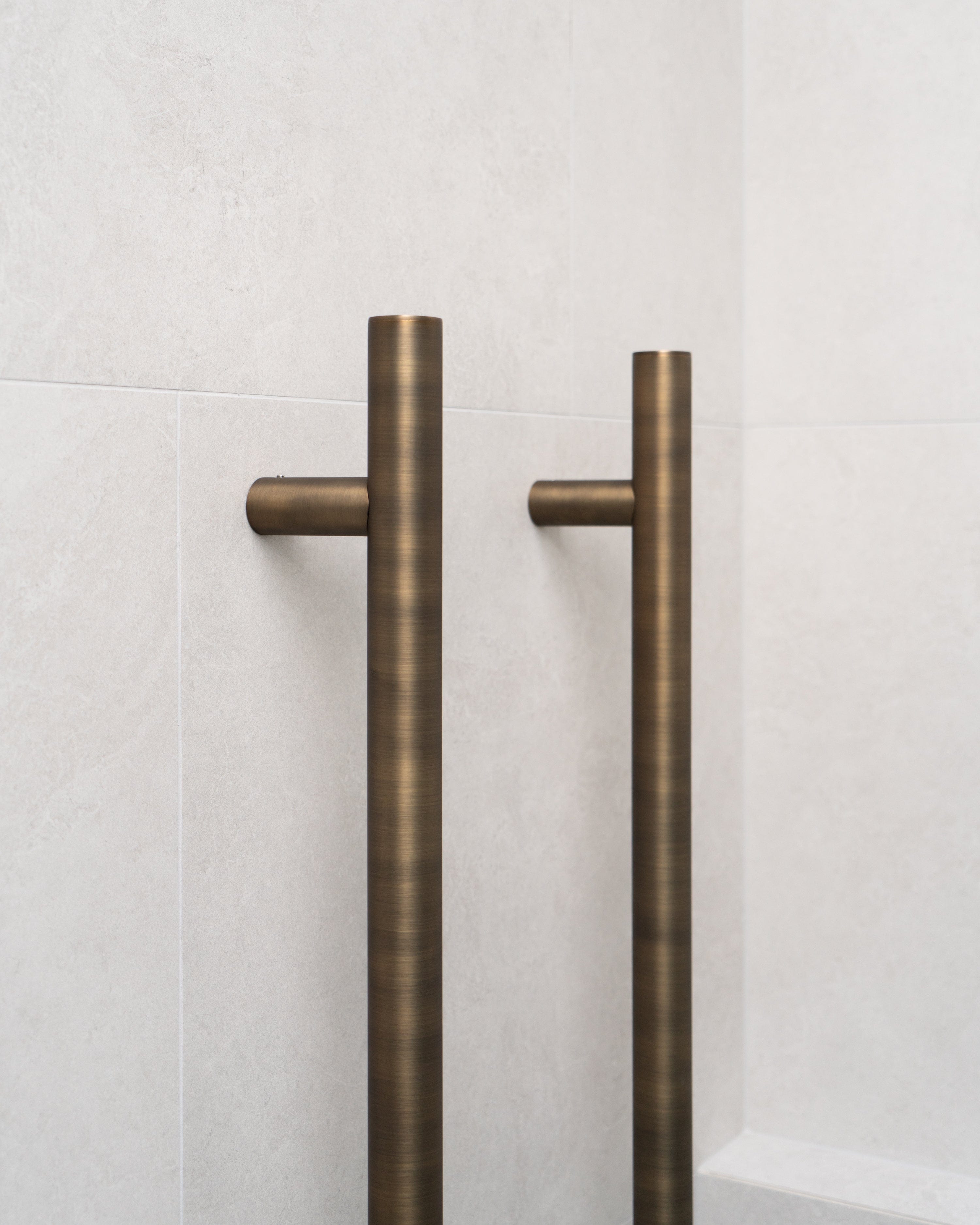 TileCloud TAPWARE Heated Towel Rail Antique Brass