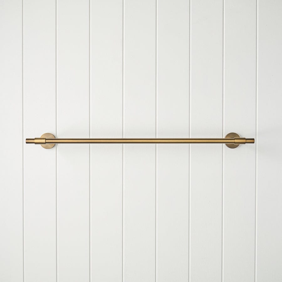 TileCloud TAPWARE Melbourne Double Towel Rail Antique Brass 630mm