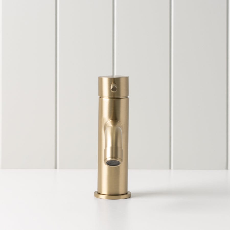 TileCloud TAPWARE Melbourne Short Basin Mixer Brushed Brass