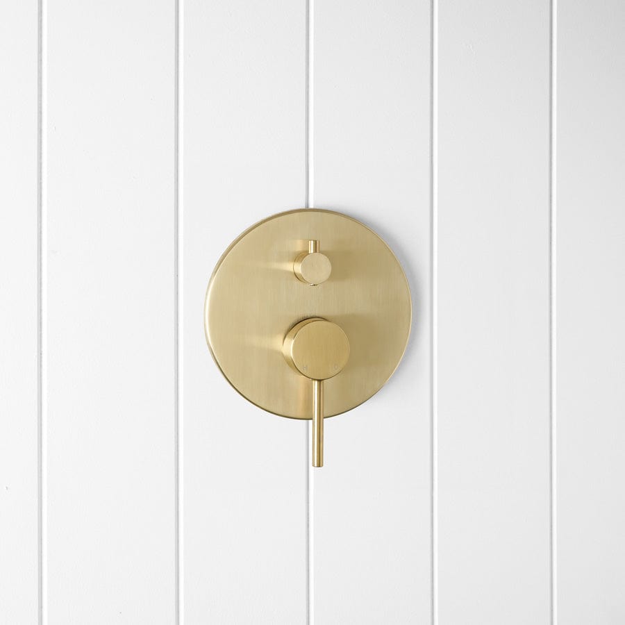 Yabby TAPWARE Shower Diverter and Mixer Brushed Brass