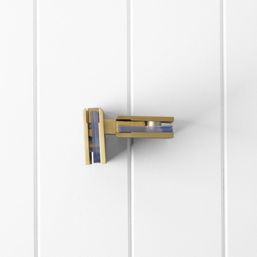 Yabby TAPWARE Shower Hinge Glass to Glass Brushed Brass