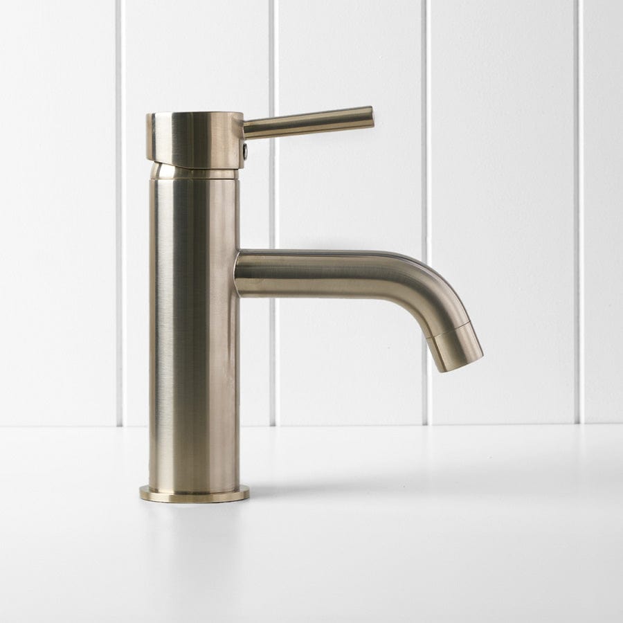 Yabby TAPWARE Sydney Short Basin Mixer Warm Brushed Nickel