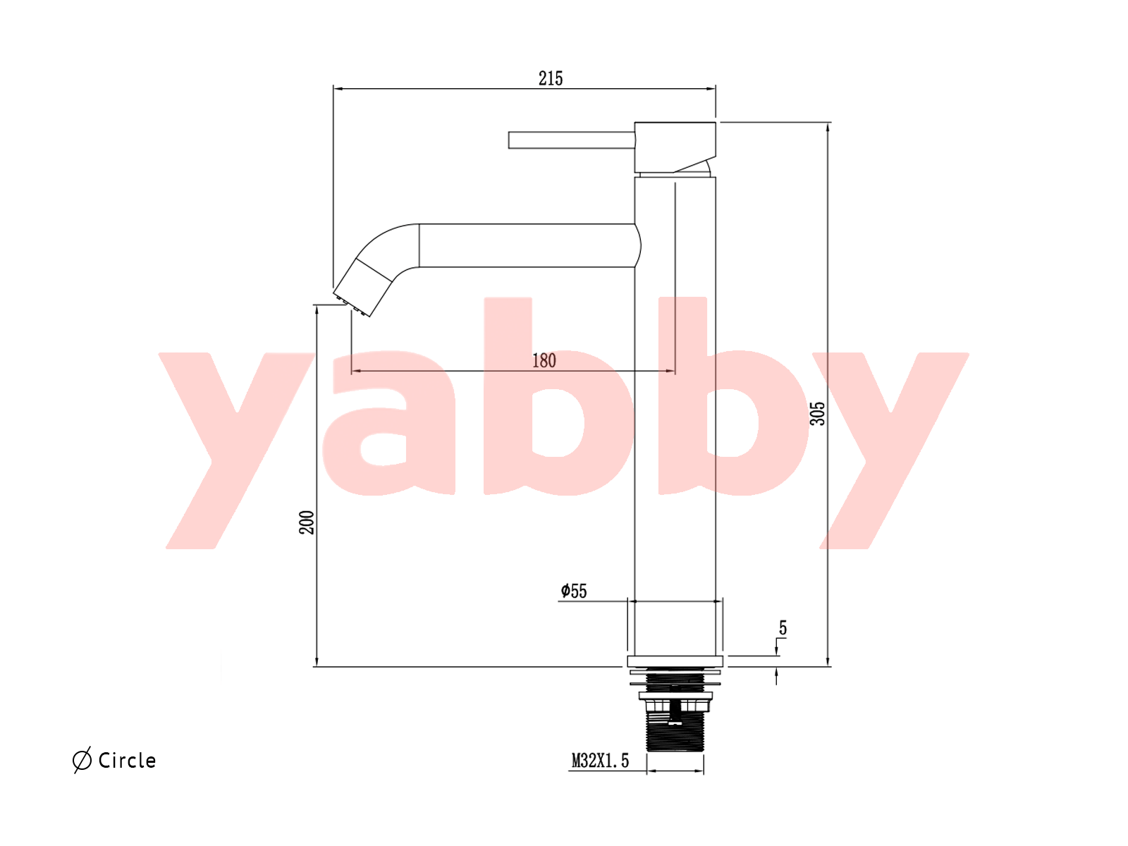 Yabby TAPWARE Tall Basin Mixer Antique Brass