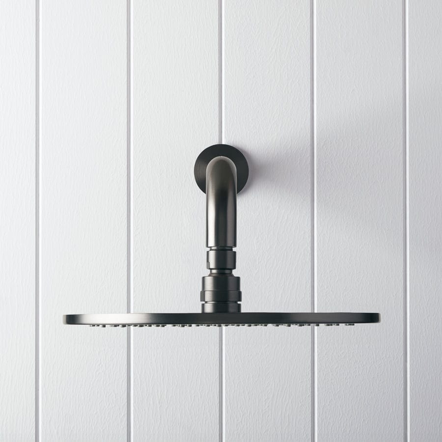 Yabby TAPWARE Wall Shower Arm And Head Gunmetal