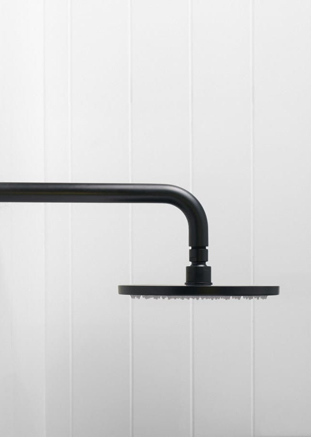 Yabby TAPWARE Wall Shower Arm and Head Matte Black