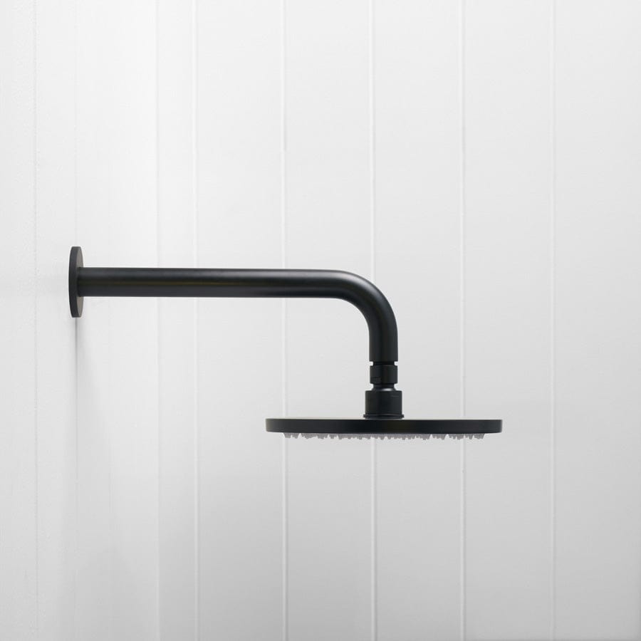 Yabby TAPWARE Wall Shower Arm and Head Matte Black