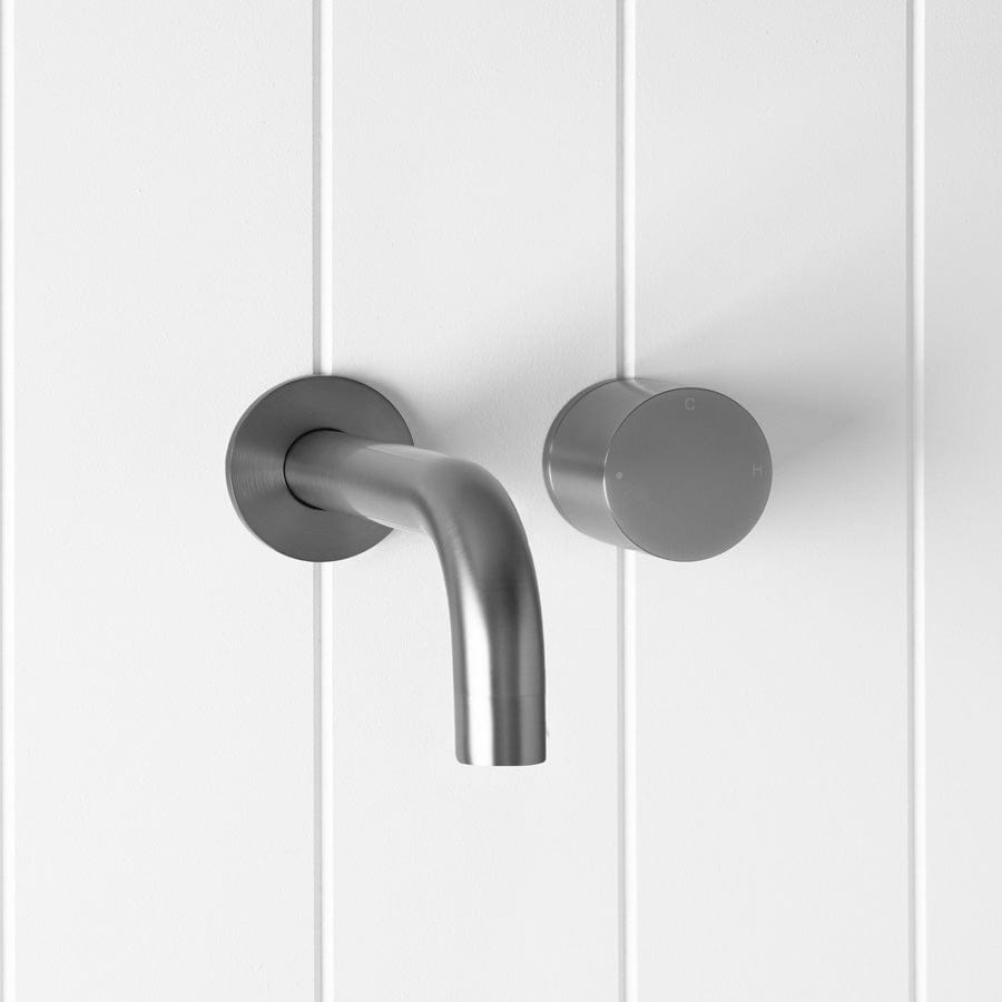 Yabby TAPWARE Wall Spout + Progressive Wall Mixer Gunmetal