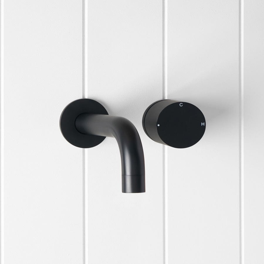 Yabby TAPWARE Wall Spout + Progressive Wall Mixer Matte Black