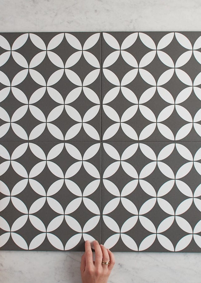 TileCloud TILE Avoca Black Encaustic Look Tile