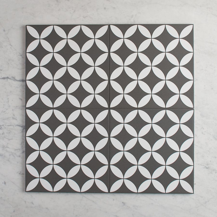 TileCloud TILE Avoca Black Encaustic Look Tile