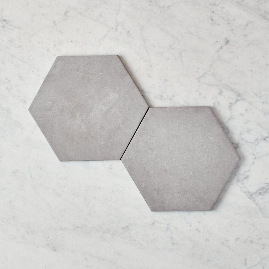 Fina Ceramics TILE Bells Beach Charcoal Encaustic Look Hexagon Tile