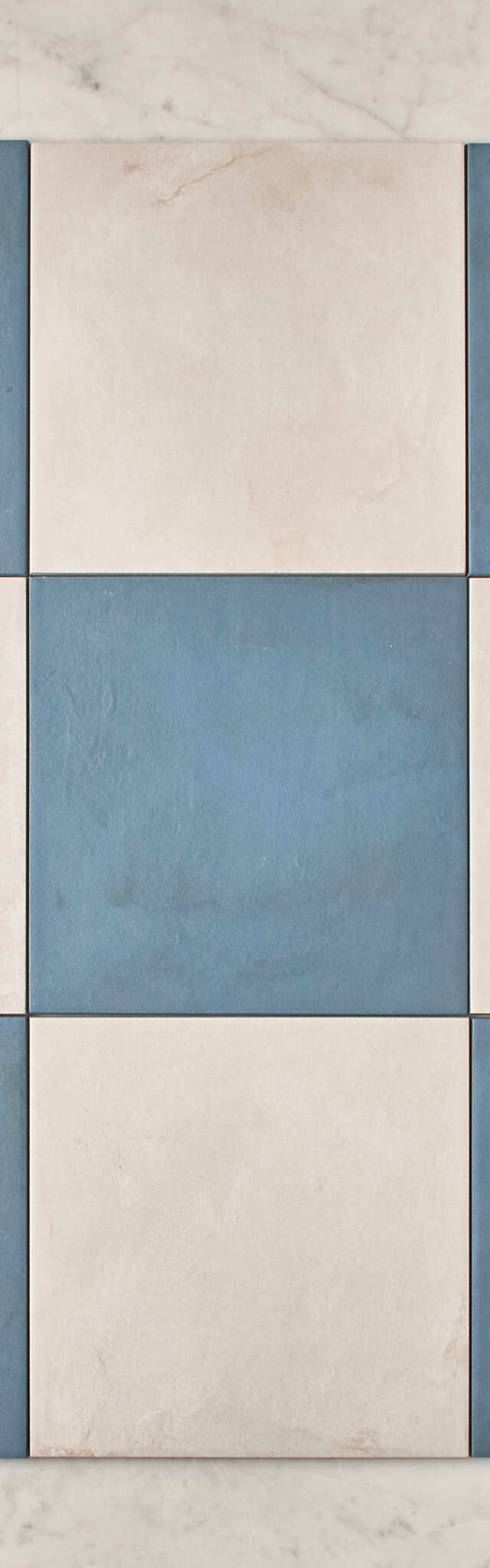 Fina Ceramics TILE Bronte Checkerboard Blue & White Tile