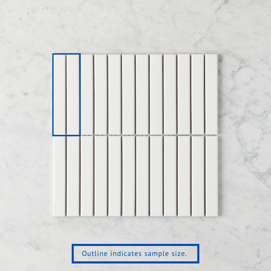 Brunswick kit kat white gloss tile sample size