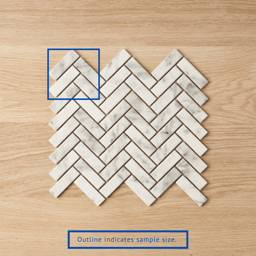 TileCloud TILE Coledale Matte Carrara Look Herringbone Tile