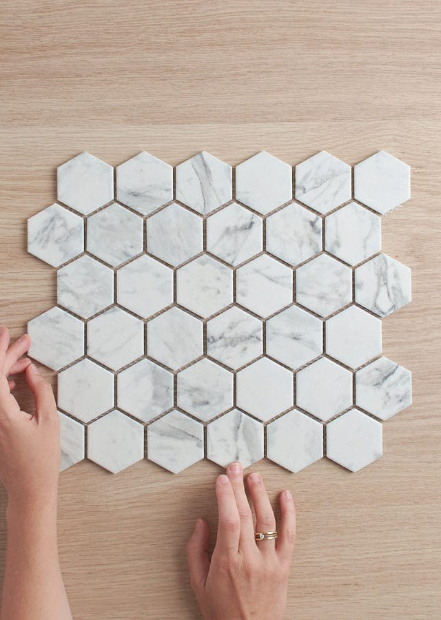 TileCloud TILE Coledale Matte Carrara Look Hexagon Tile