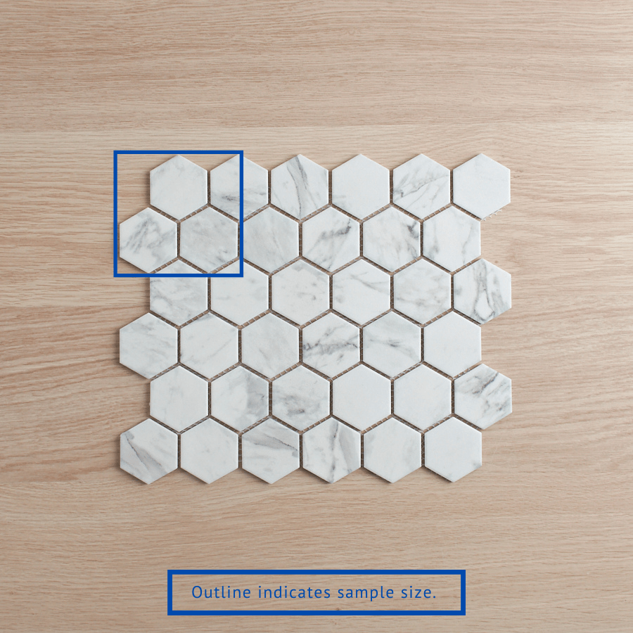 TileCloud TILE Coledale Matte Carrara Look Hexagon Tile