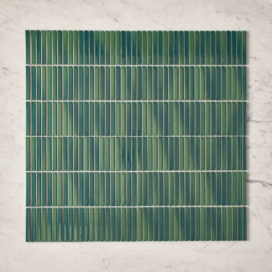 TileCloud TILE Coogee Antique Forrest Green Kit Kat Mosaic Tile