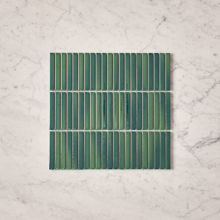 TileCloud TILE Coogee Antique Forrest Green Kit Kat Mosaic Tile