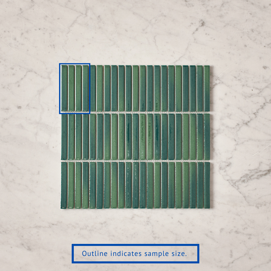 TileCloud TILE Coogee Antique Forrest Green Kit Kat Mosaic Tile