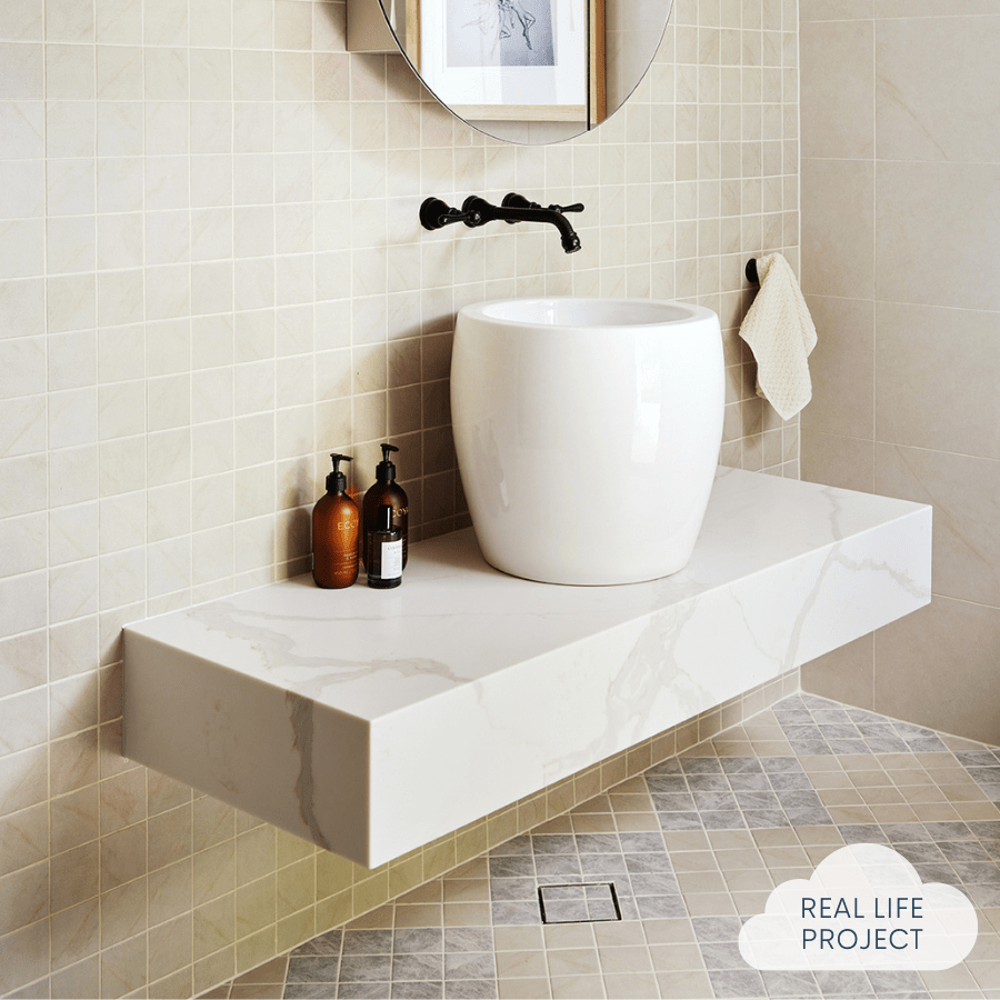 TileCloud TILE Dunmore Cream Stone Look Square Tile