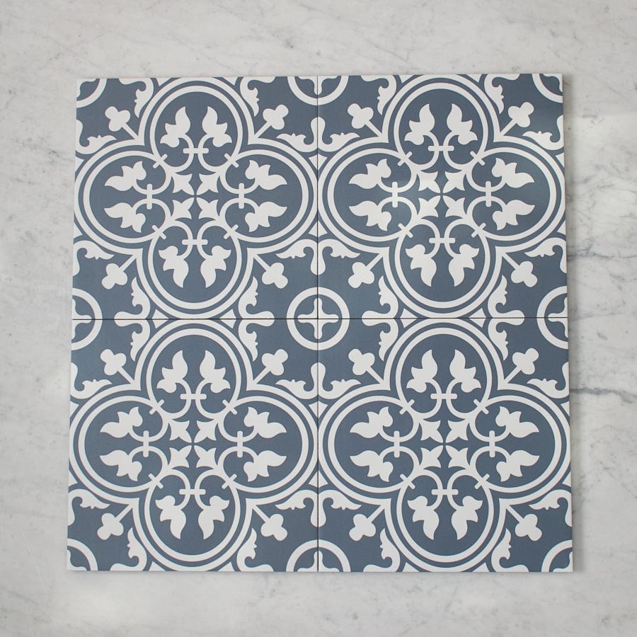 TileCloud TILE Dural Navy Encaustic Look Tile