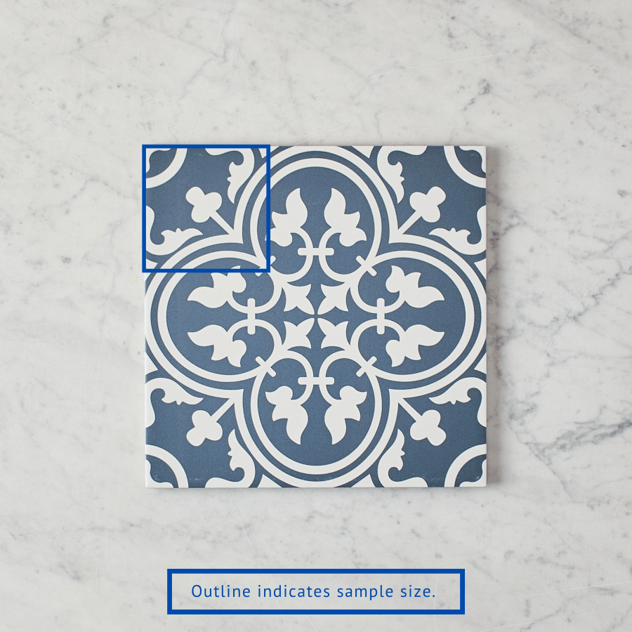 TileCloud TILE Dural Navy Encaustic Look Tile