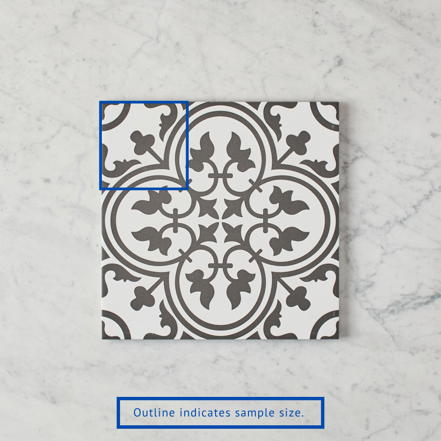 TileCloud TILE Dural White Encaustic Look Tile