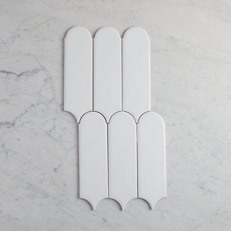 TileCloud TILE Fitzroy Matte White Feather Tile