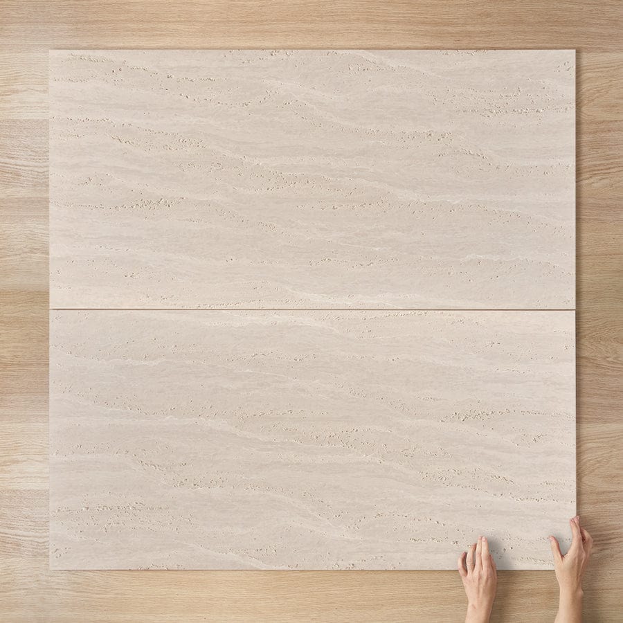 TileCloud TILE Kirribilli Travertine Look Beige Matte Tile