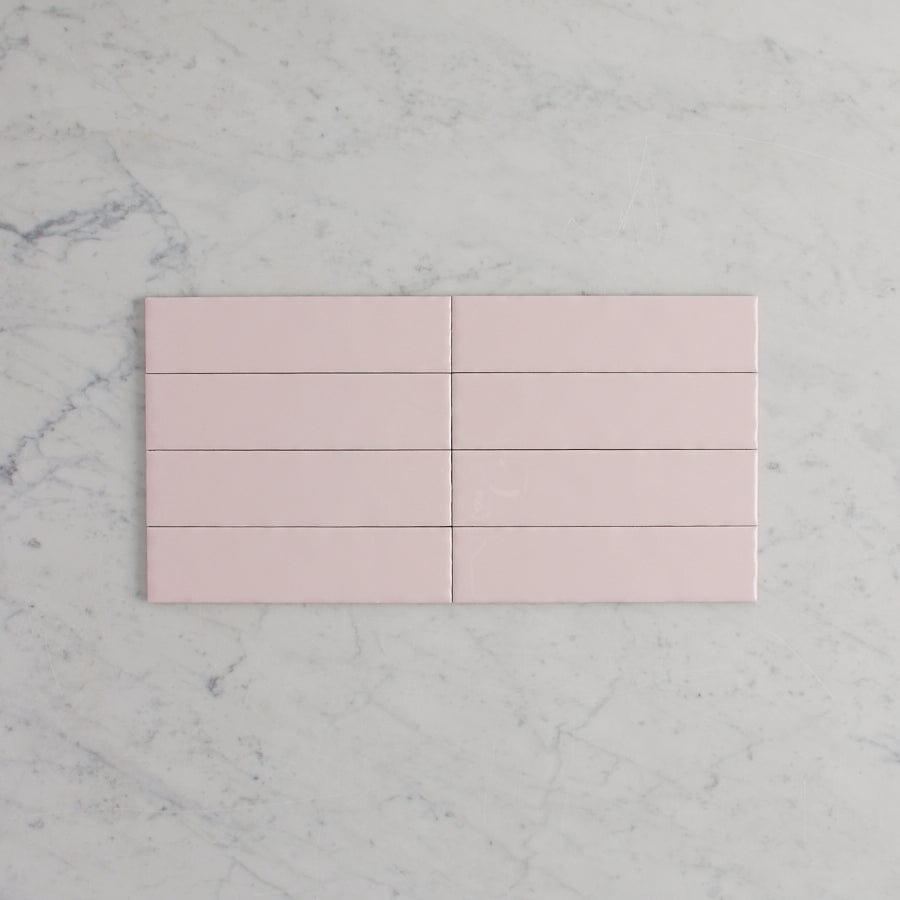 TileCloud TILE Newport Gloss Mini Subway Baby Pink Tile