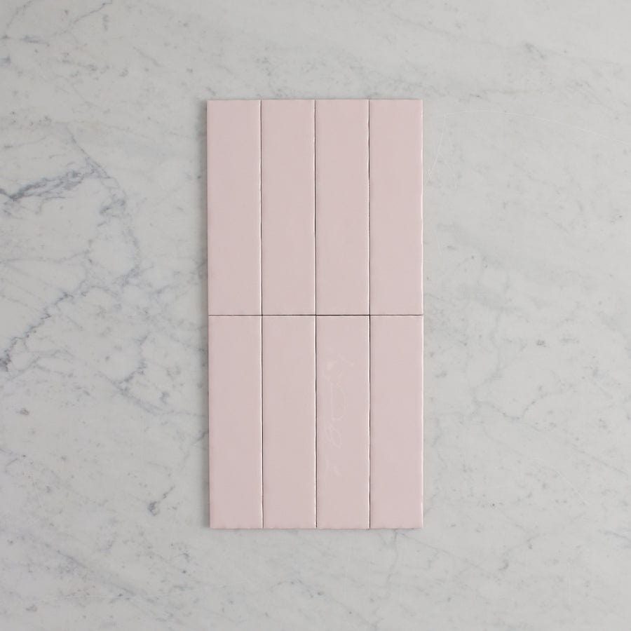 TileCloud TILE Newport Gloss Mini Subway Baby Pink Tile