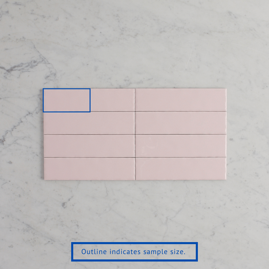 TileCloud TILE Newport Gloss Mini Subway Baby Pink Tile