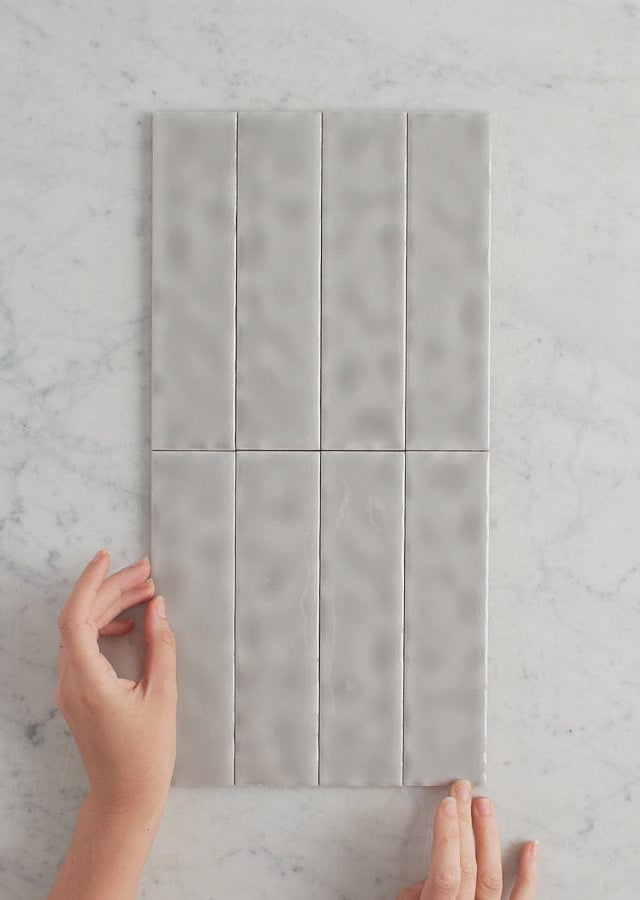 TileCloud TILE Newport Gloss Mini Subway Grey Tile