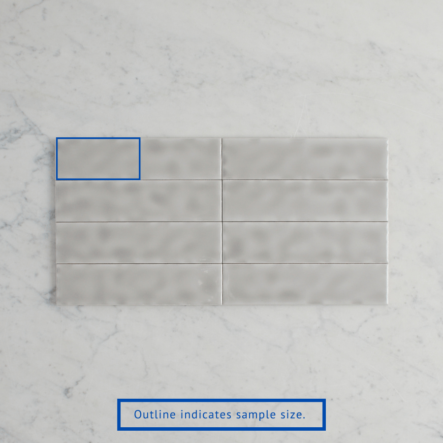 TileCloud TILE Newport Gloss Mini Subway Grey Tile